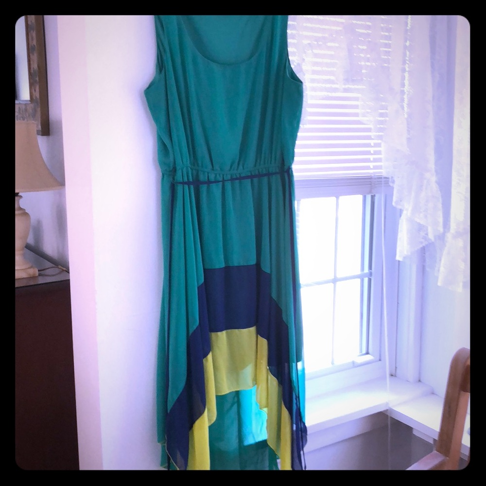 High Low Color Block A-List Dress L